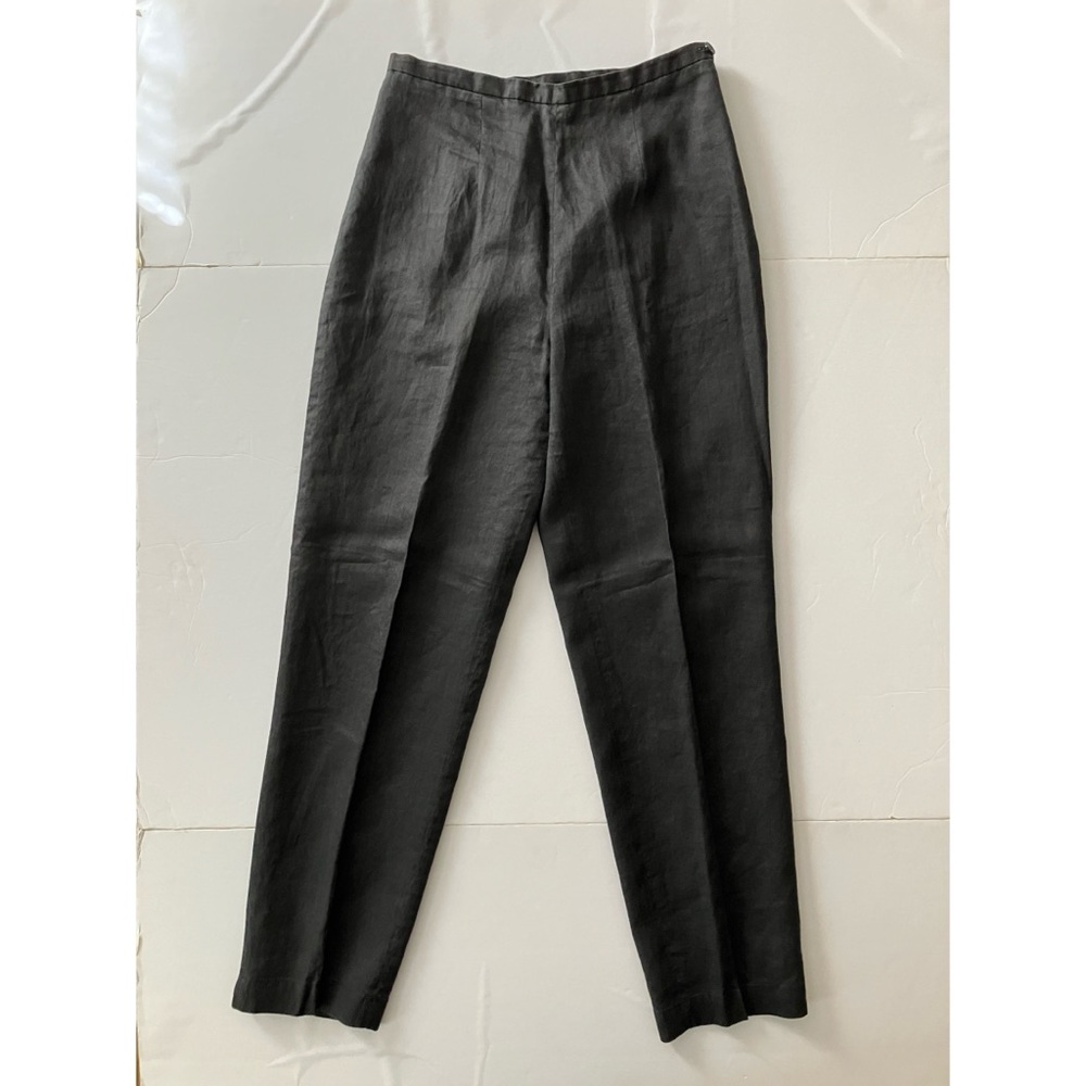 Vintage 90s S.W.S. Charcoal Grey Highwaist Linen Pants Women’s Size 6